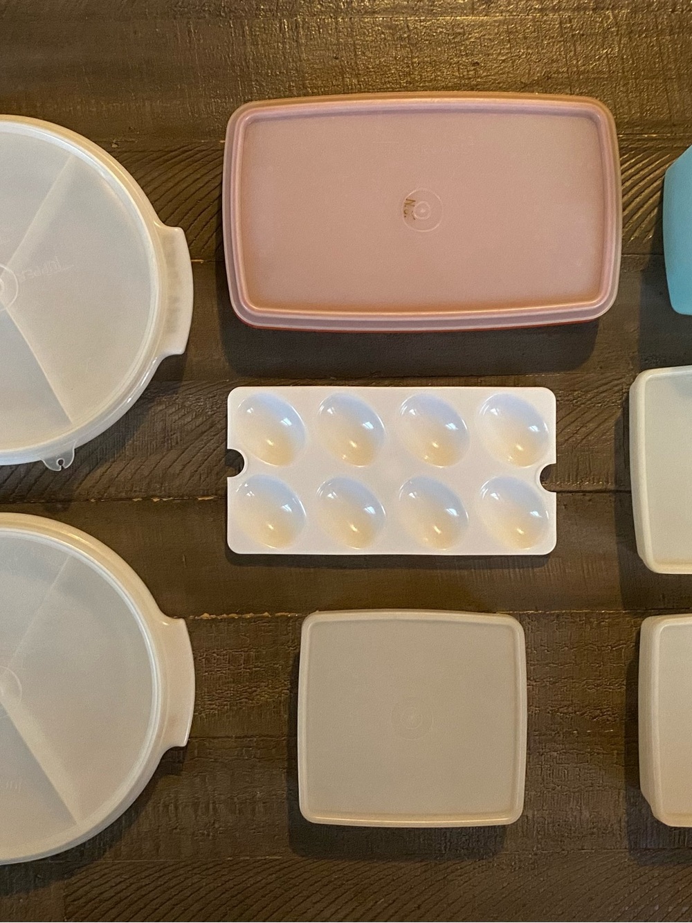 Vintage Tupperware Storage Containers Lot Divided Tray, Sandwich Keepers, etc